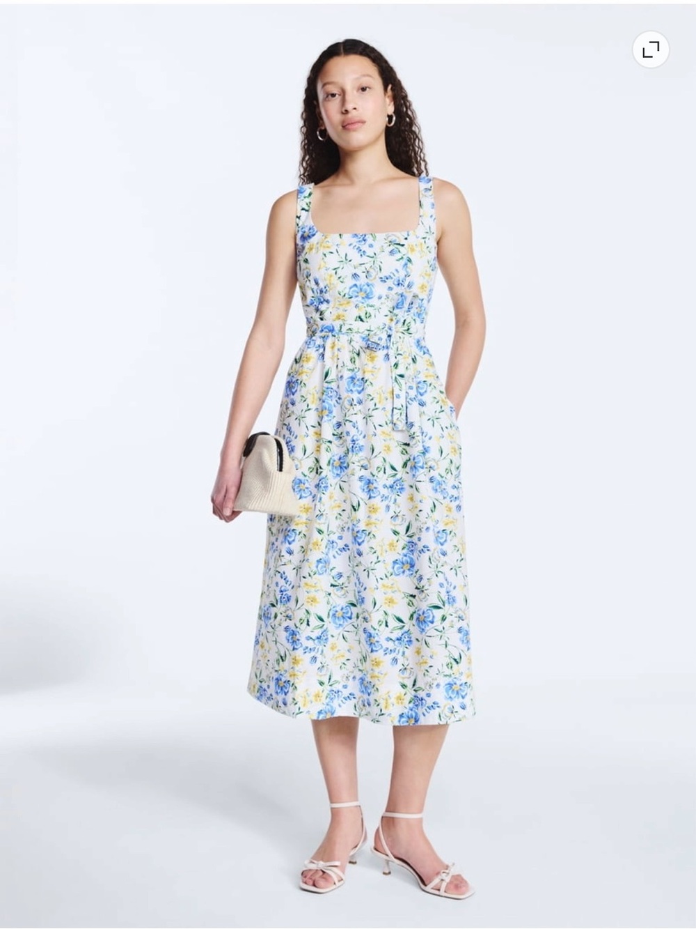 NWOT Sleeveless Belted Midi Dress for Women from Free Assembly